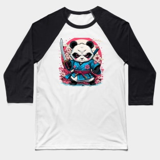 Japanese Samurai Panda Tattoo, Kawaii Ninja Panda Baseball T-Shirt